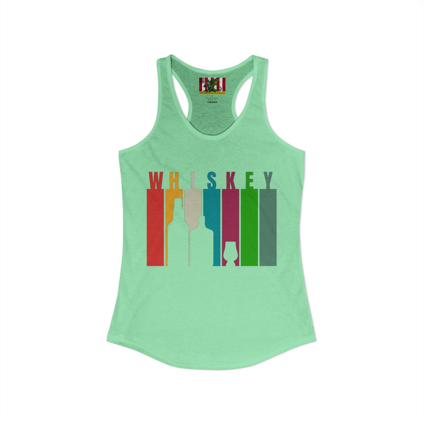 Whiskey spelled with an 'e' Women's Racerback Tank Top by theGreenDragonTavern.shop