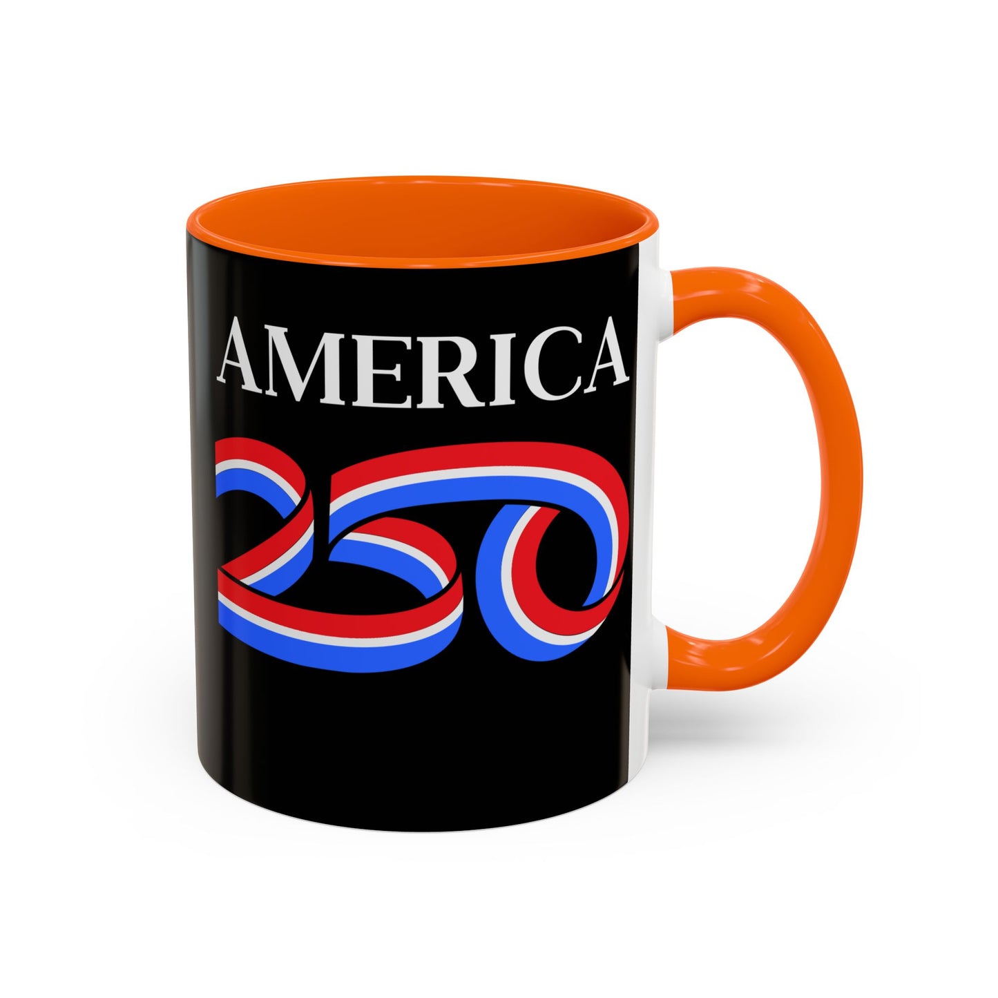 America 250 Black Accent Mug by theGreenDragonTavern.shop