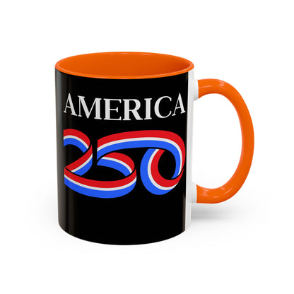 America 250 Black Accent Mug by theGreenDragonTavern.shop