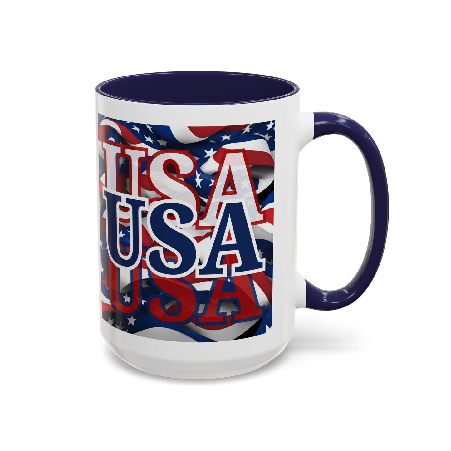 USA BLfont Center Patriot Accent Mug by theGreenDragonTavern.shop