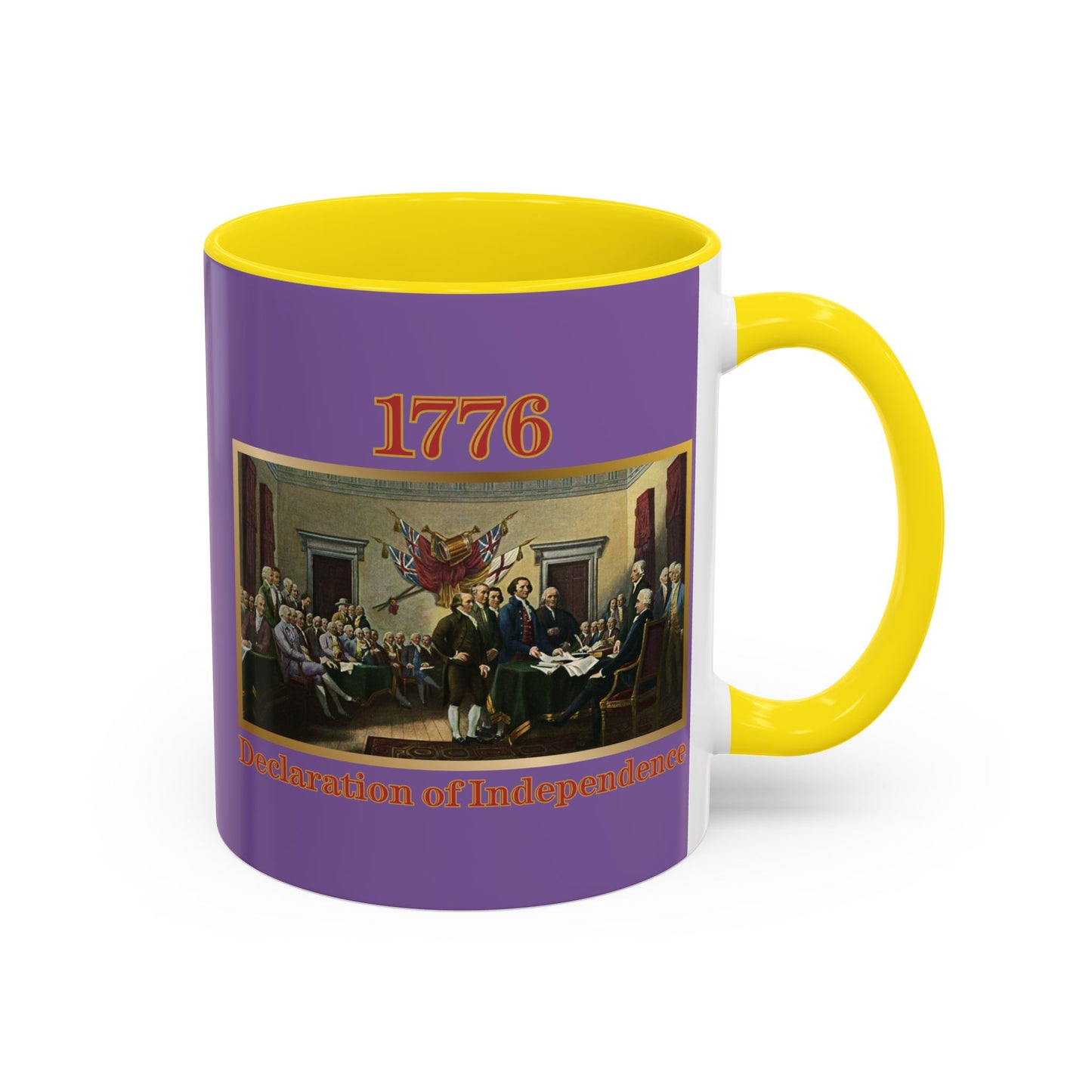Declaration of Independence Light Purple Accent Mug by theGreenDragonTavern.shop