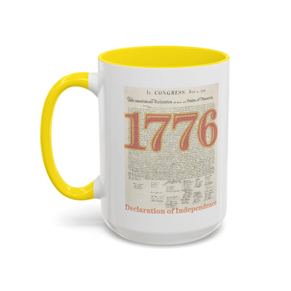 Declaration of Independence White Accent Mug by theGreenDragonTavern.shop