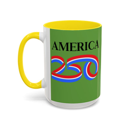 America 250 Green Accent Mug by theGreenDragonTavern.shop