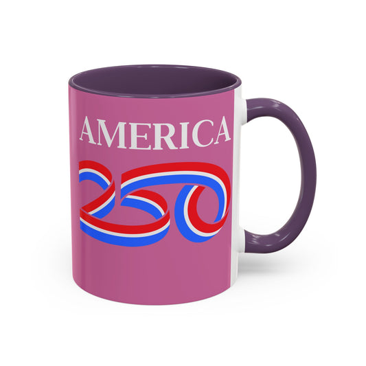 America 250 Pink Accent Mug by theGreenDragonTavern.shop
