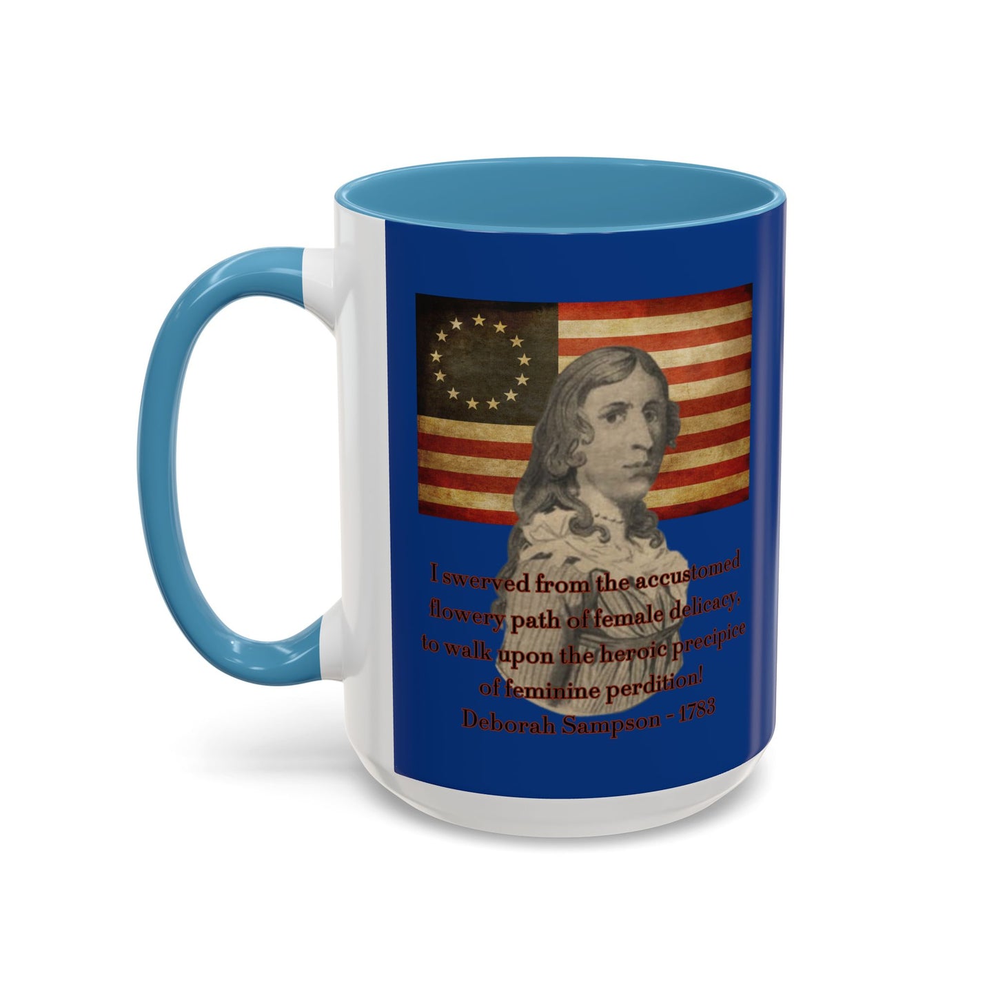 Deborah Sampson, America's Mulan Dark Blue Accent Mug by theGreenDragonTavern.shop