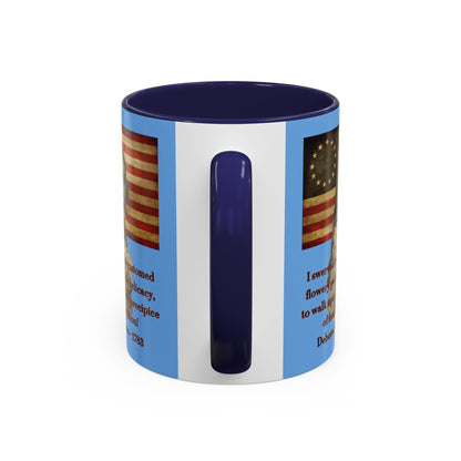 Deborah Sampson, America's Mulan Light Blue Accent Mug by theGreenDragonTavern.shop
