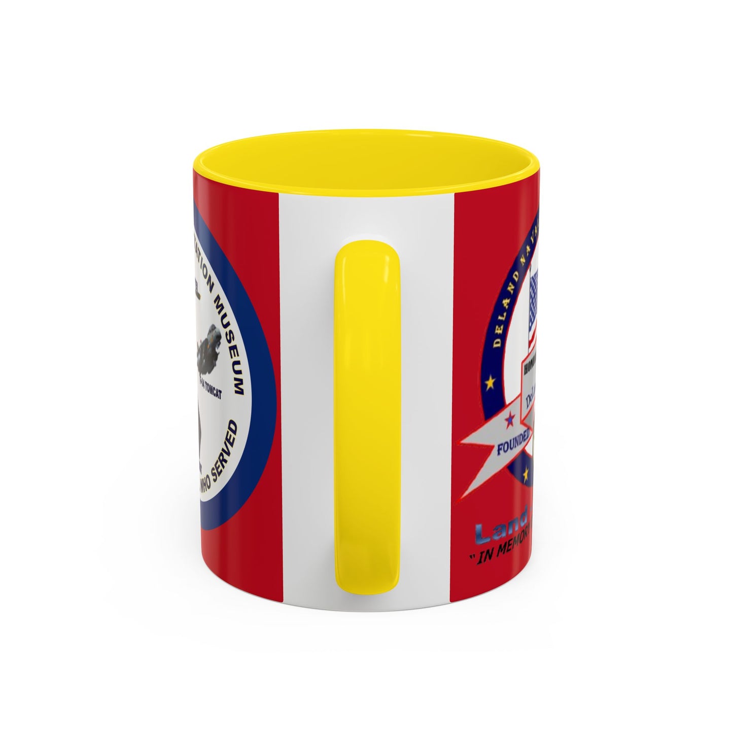 DNASM 2-sided, Founding & Student Art w/Navy Ring Red Accent Mug by theGreenDragonTavern.shop