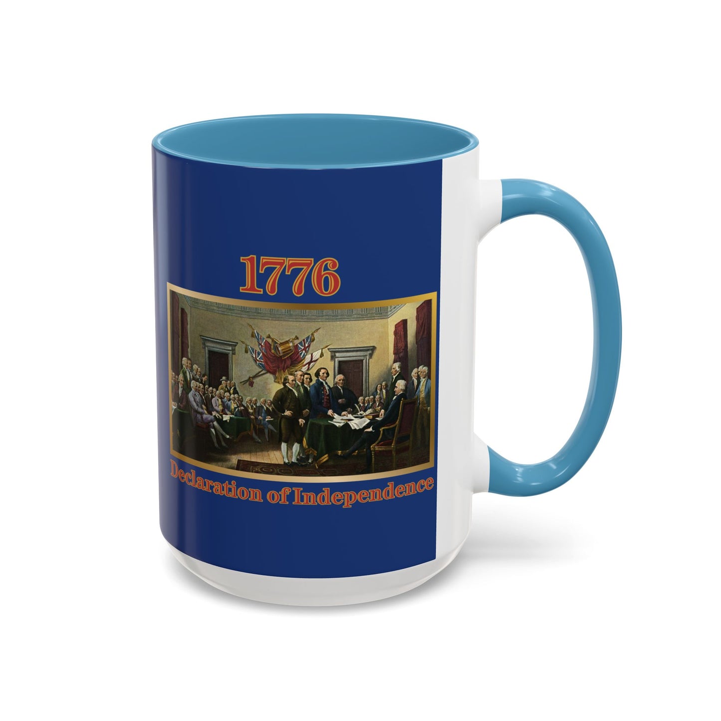 Declaration of Independence Dark Blue Accent Mug by theGreenDragonTavern.shop