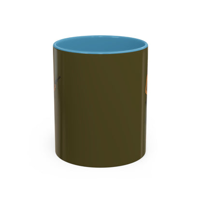 Hula Girl Packin' Heat Dark Green Accent Mug by theGreenDragonTavern.shop