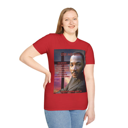 Use Me God, MLK Jr Light colors Unisex T-Shirt by theGreenDragonTavern.shop