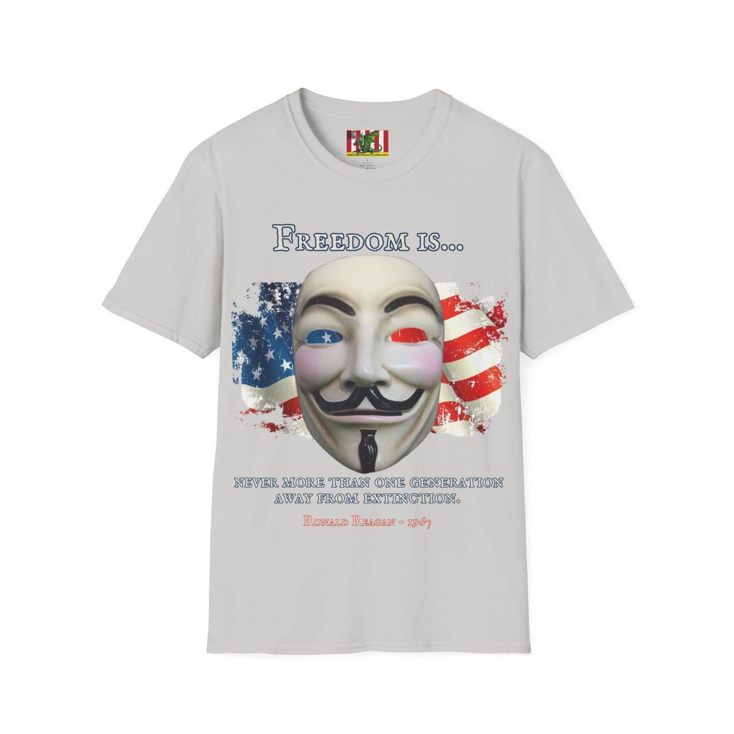 Ronald Reagan Freedom Vendetta Light colors Unisex T-Shirt by theGreenDragonTavern.shop