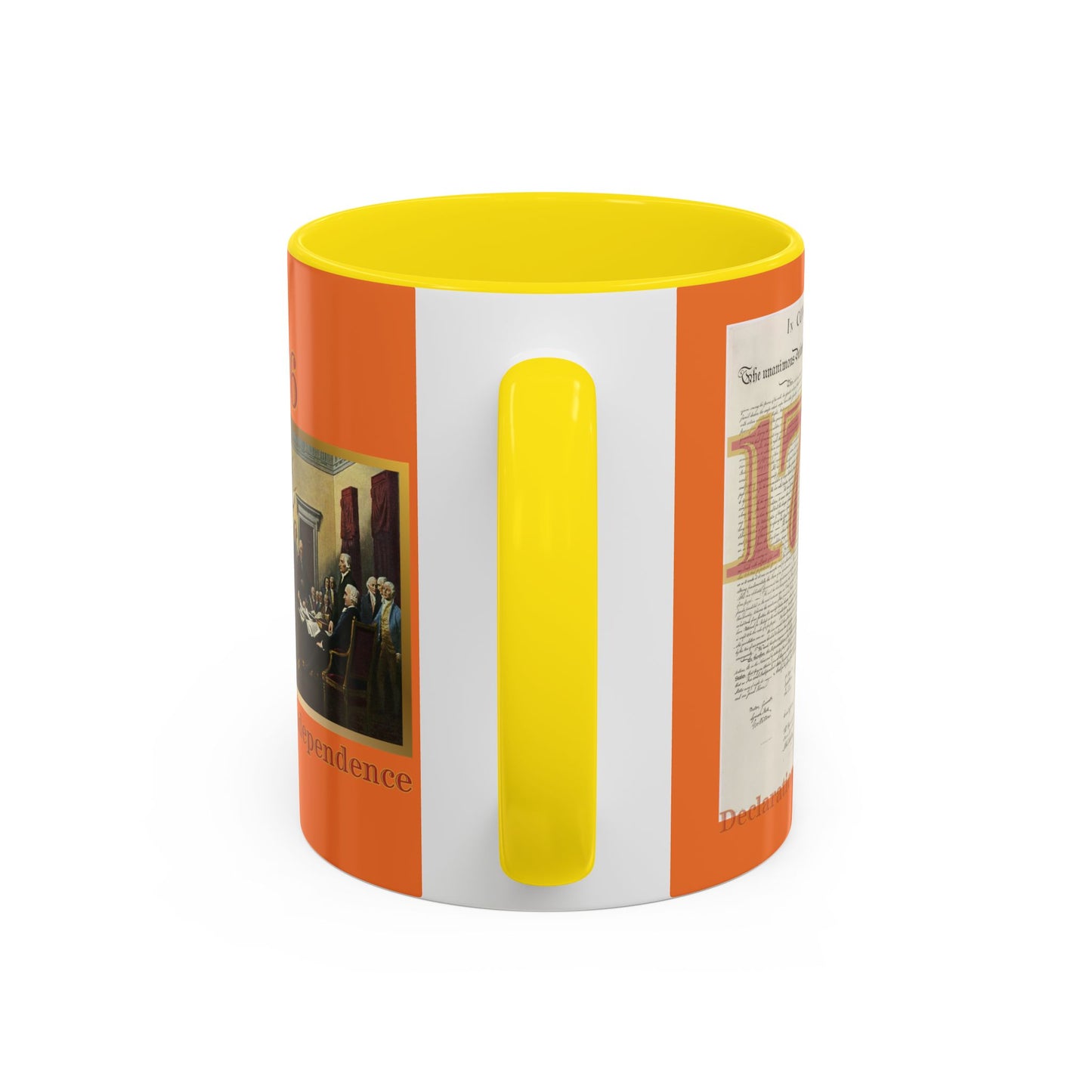 Declaration of Independence Orange Accent Mug by theGreenDragonTavern.shop
