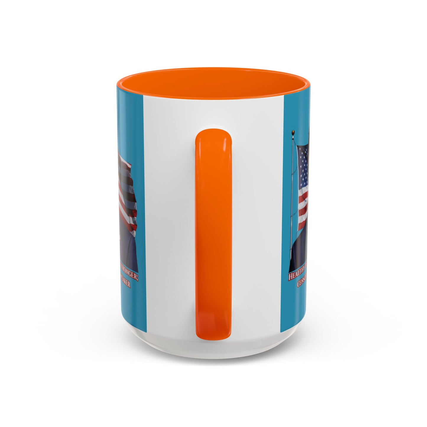 Charlie Kirk, Healthy Debate Turquoise Accent Mug by theGreenDragonTavern.shop