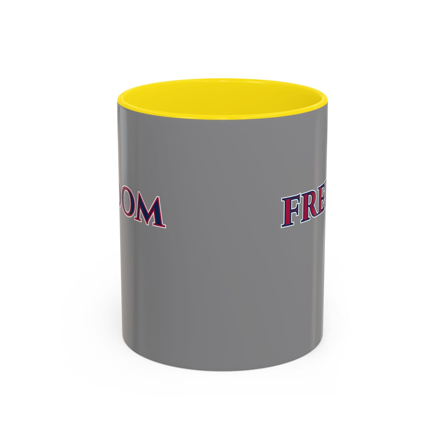 Freedom, Grey Accent Mug by theGreenDragonTavern.shop