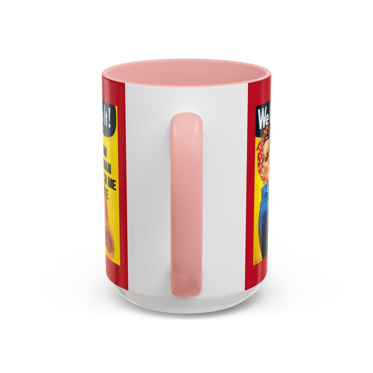 I Am Woman Watch Me Vote Rosie Red Accent Mug by theGreenDragonTavern.shop