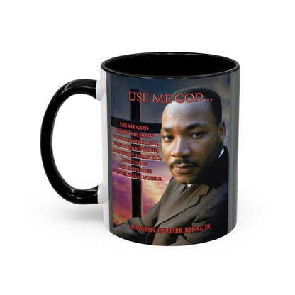 Use Me God, MLK Jr Grey Accent Mug by theGreenDragonTavern.shop