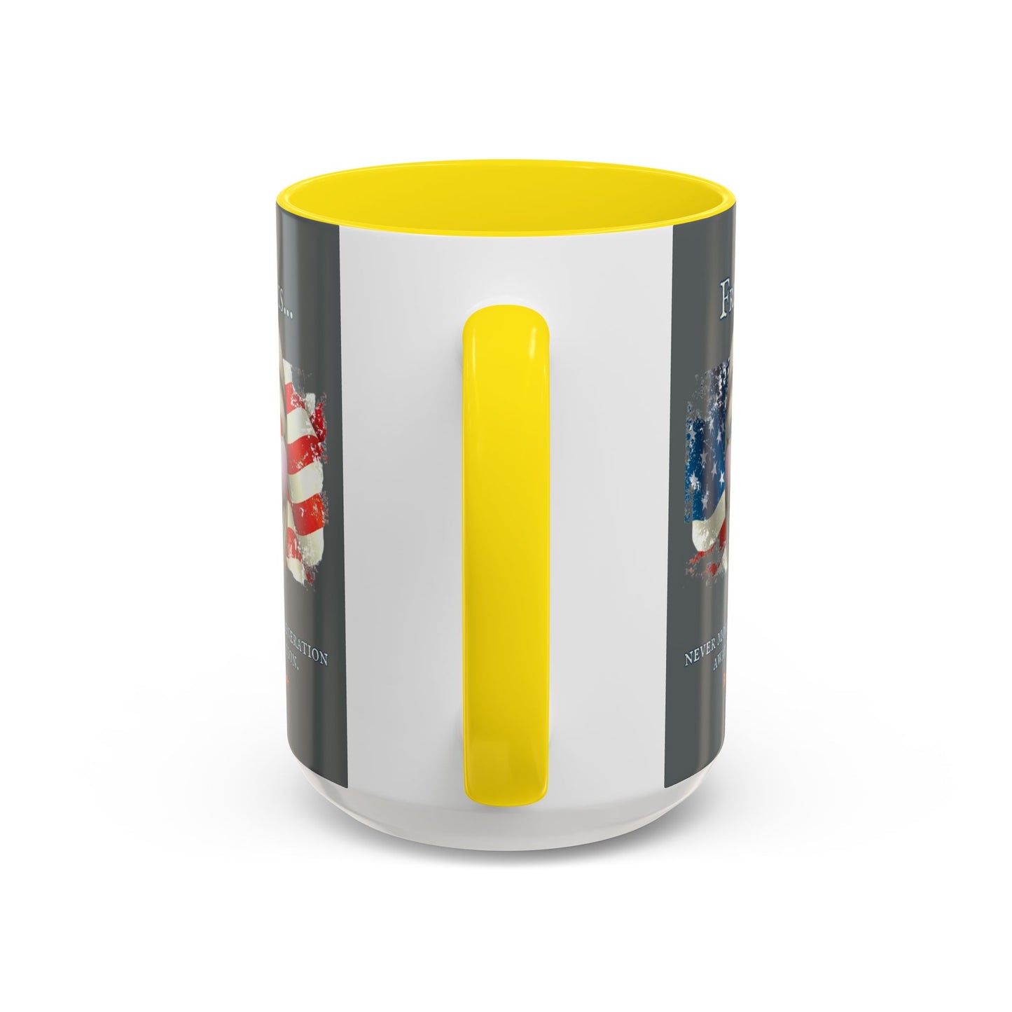 Ronald Reagan Freedom Vendetta Grey Accent Mug by theGreenDragonTavern.shop