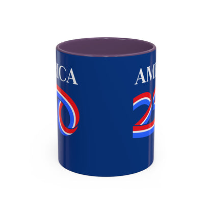 America 250 Dark Blue Accent Mug by theGreenDragonTavern.shop