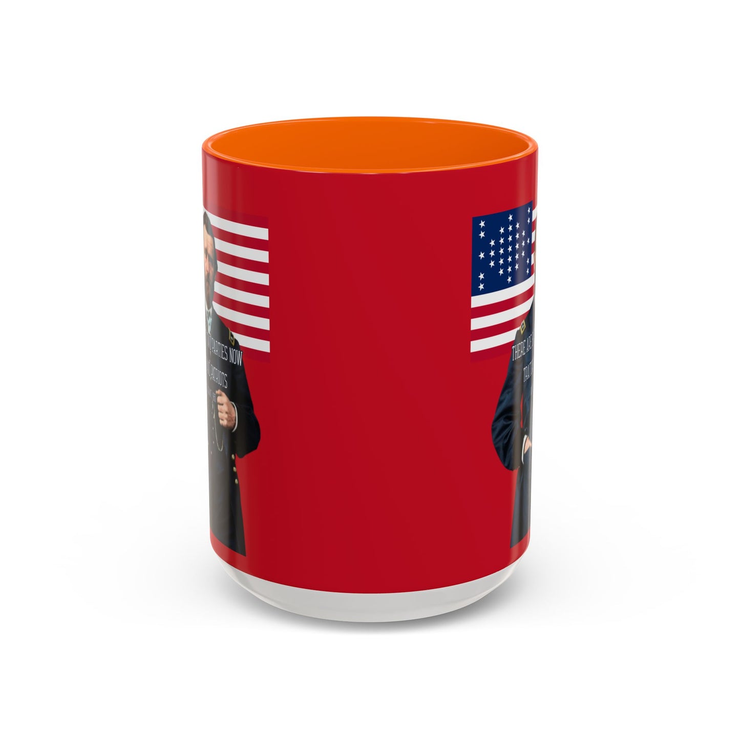 "Traitors and Patriots" Ulysses Grant Red Accent Mug by theGreenDragonTavern.shop