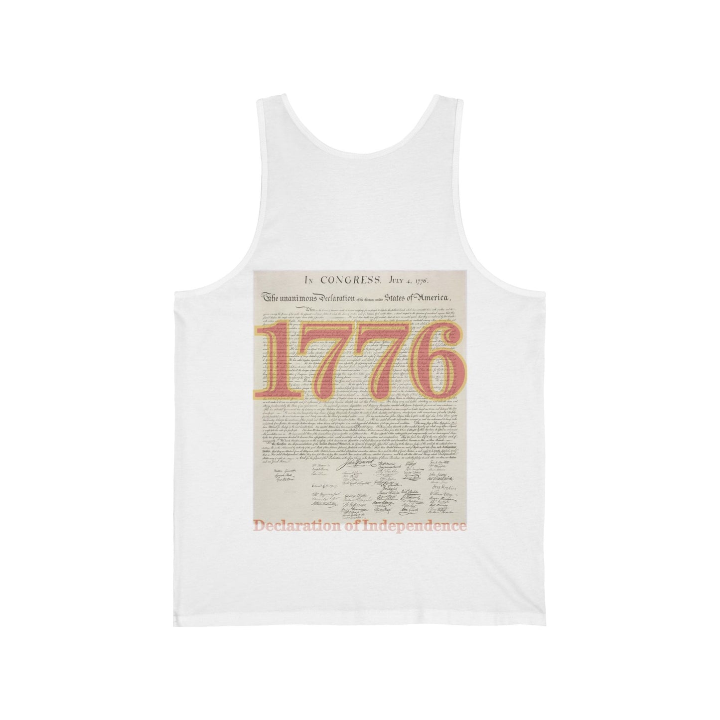 Declaration of Independence Unisex Jersey Tank Top by theGreenDragonTavern.shop