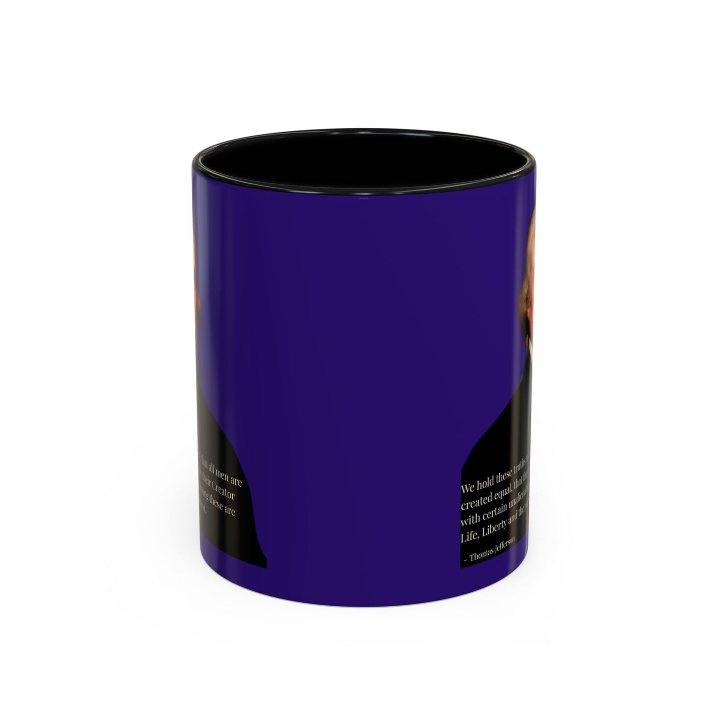 We hold these truths to be self-evident Dark Purple Accent Mug by theGreenDragonTavern.shop