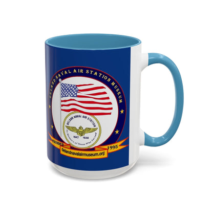 DeLand Naval Air Station Museum Blue Accent Mug by theGreenDragonTavern.shop