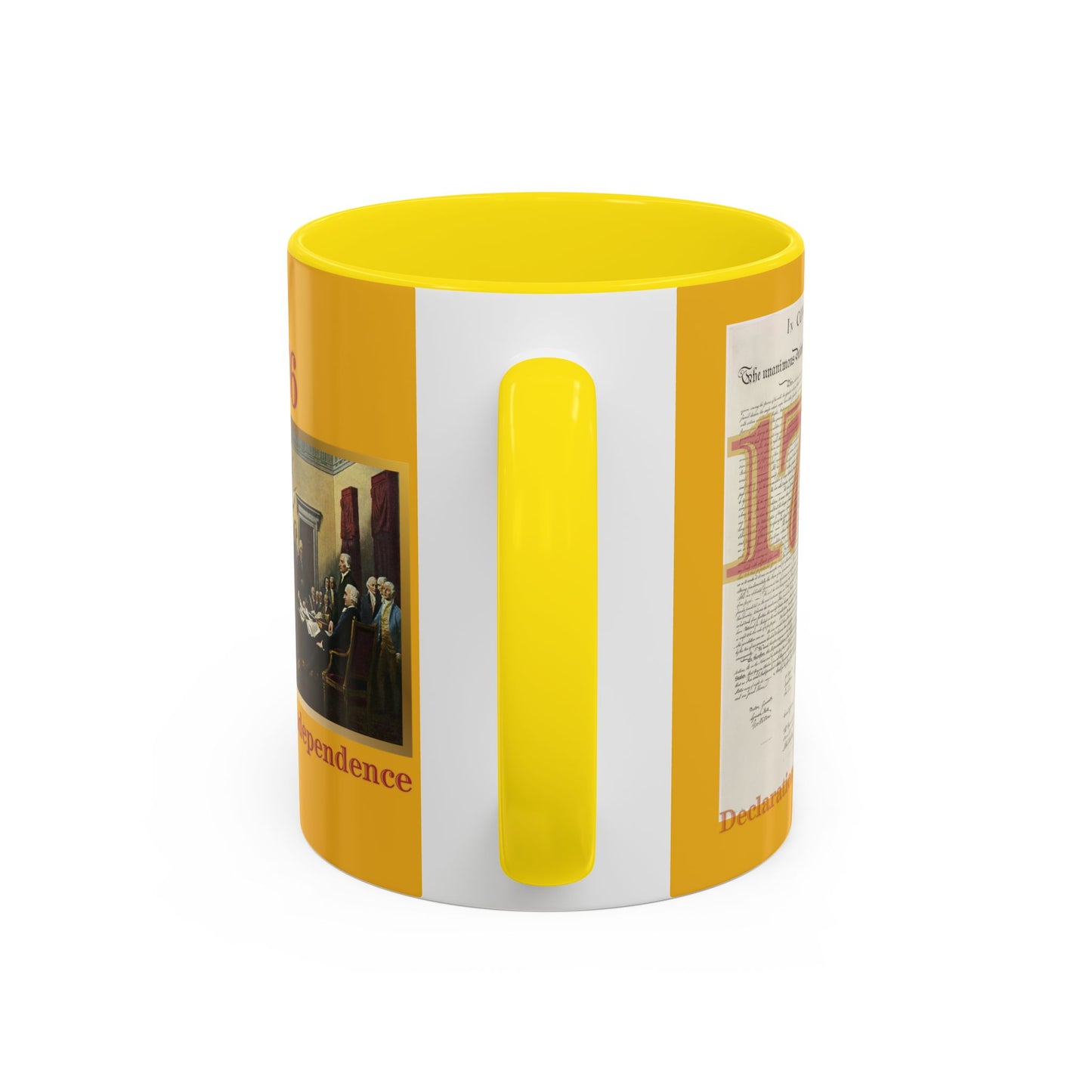 Declaration of Independence Yellow Accent Mug by theGreenDragonTavern.shop