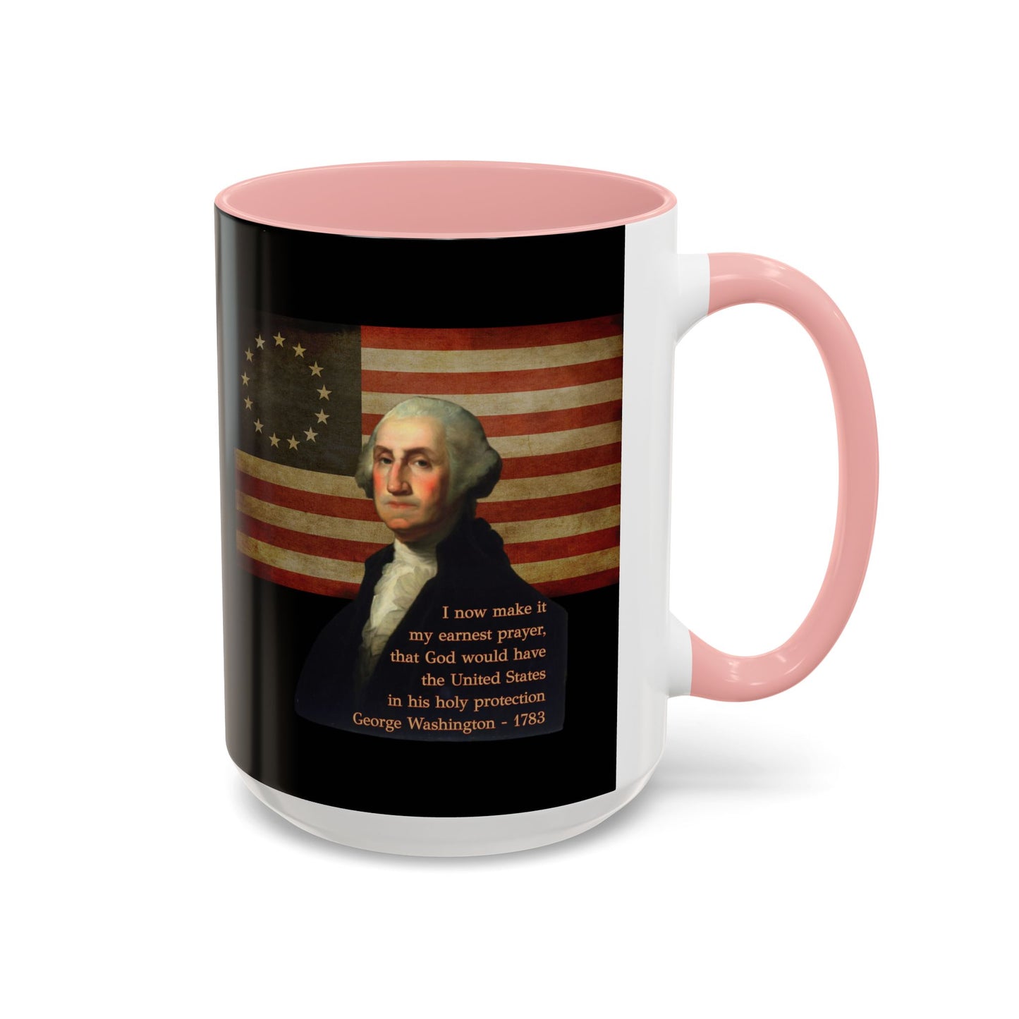 Washington's Earnest Prayer Black Accent Mug by theGreenDragonTavern.shop