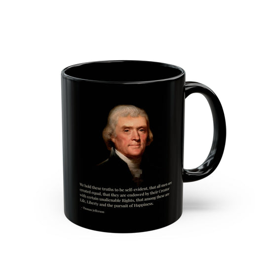 We hold these truths to be self-evident Black Mug by theGreenDragonTavern.shop
