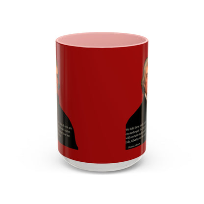 We hold these truths to be self-evident Red Accent Mug by theGreenDragonTavern.shop