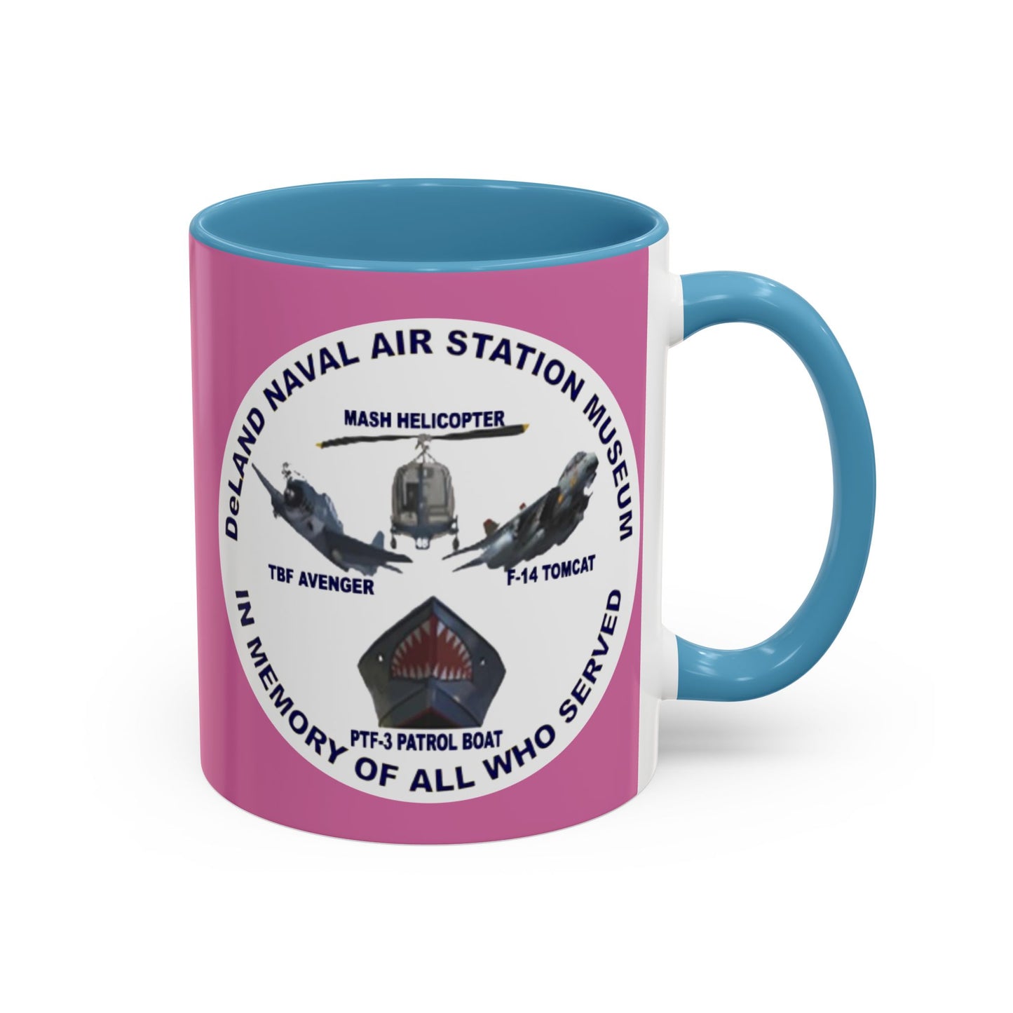 DNASM 2-sided, Founding & Student Art w/WhiteBG Pink Accent Mug by theGreenDragonTavern.shop