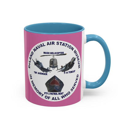 DNASM 2-sided, Founding & Student Art w/WhiteBG Pink Accent Mug by theGreenDragonTavern.shop