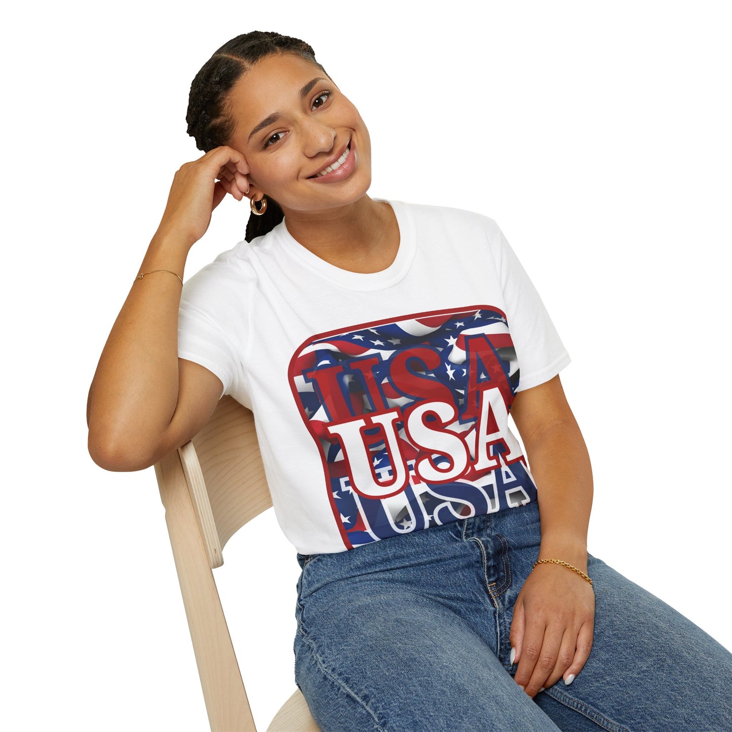 Red WHITE and Blue USA Patriot LTcolors Unisex T-Shirt by theGreenDragonTavern.shop