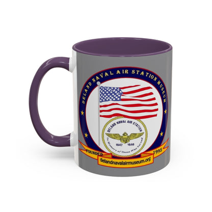 DeLand Naval Air Station Museum Grey Accent Mug by theGreenDragonTavern.shop