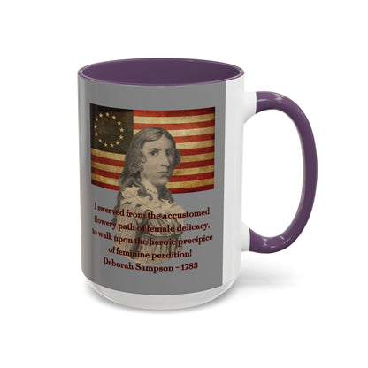 Deborah Sampson, America's Mulan Grey Accent Mug by theGreenDragonTavern.shop