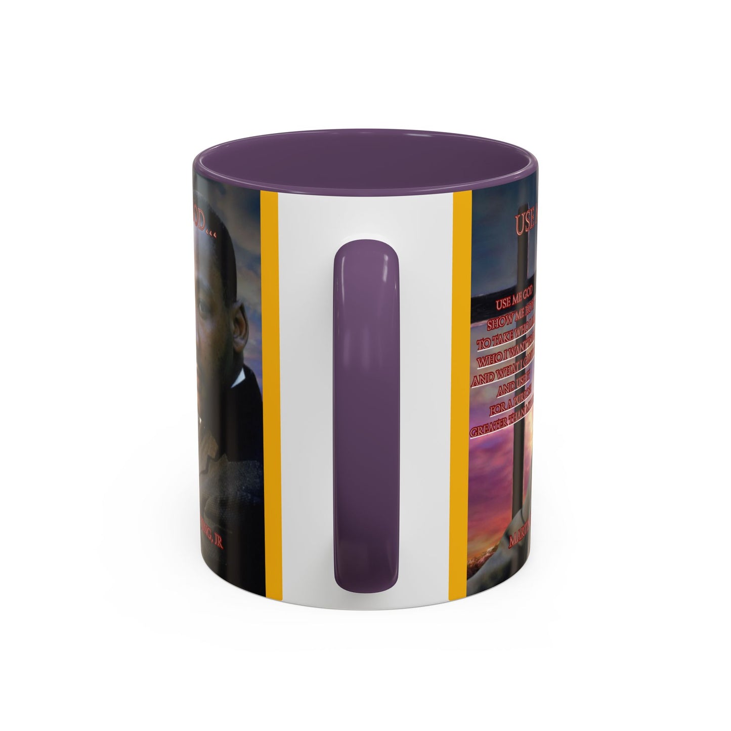 Use Me God, MLK Jr Yellow Accent Mug by theGreenDragonTavern.shop