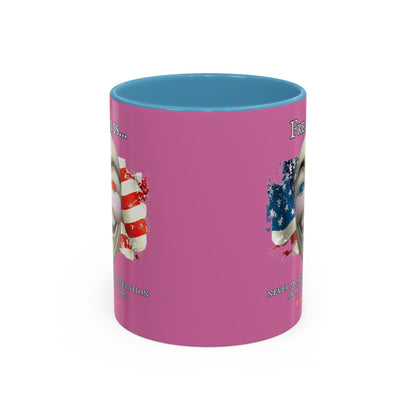 Ronald Reagan Freedom Vendetta Pink Accent Mug by theGreenDragonTavern.shop