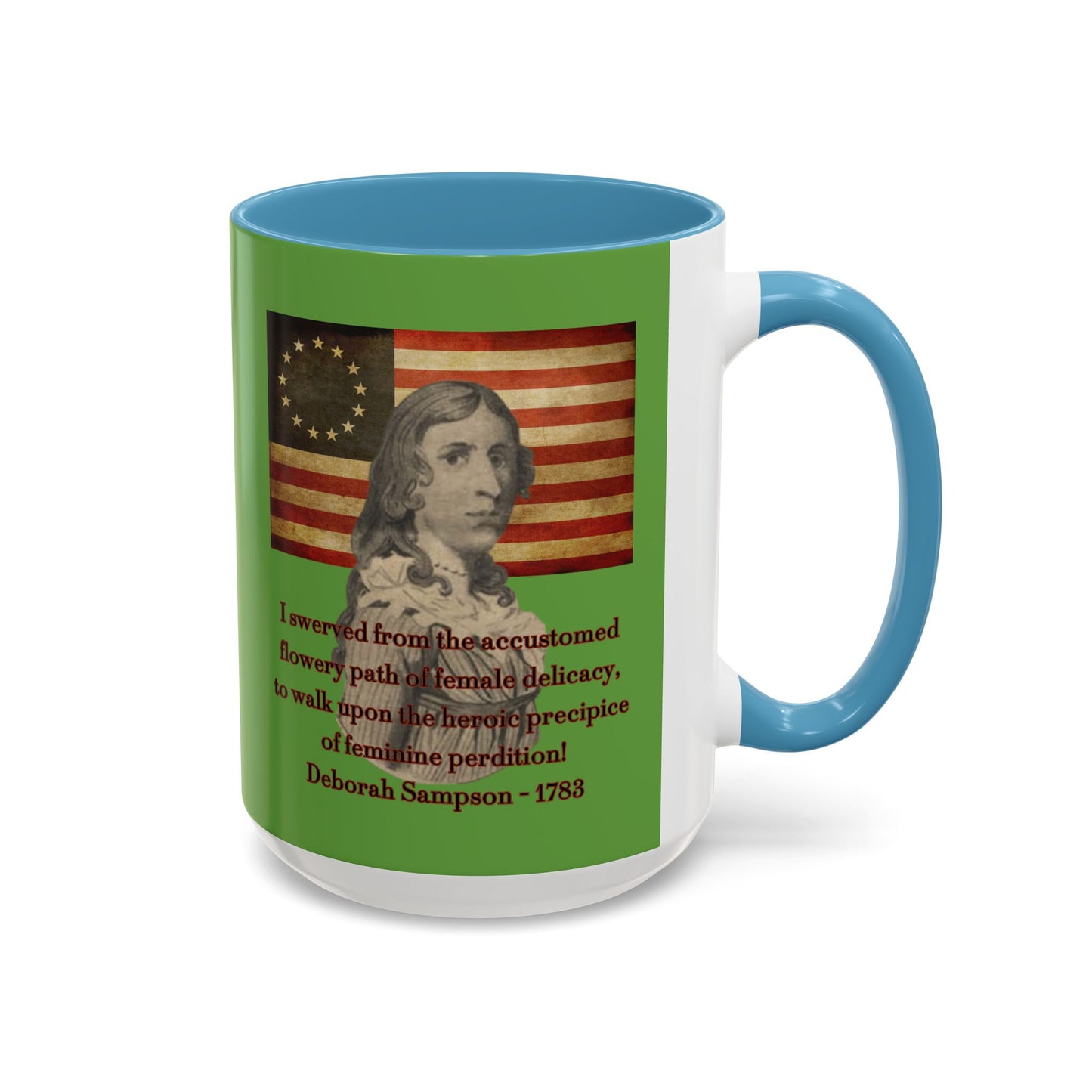 Deborah Sampson, America's Mulan Green Accent Mug by theGreenDragonTavern.shop