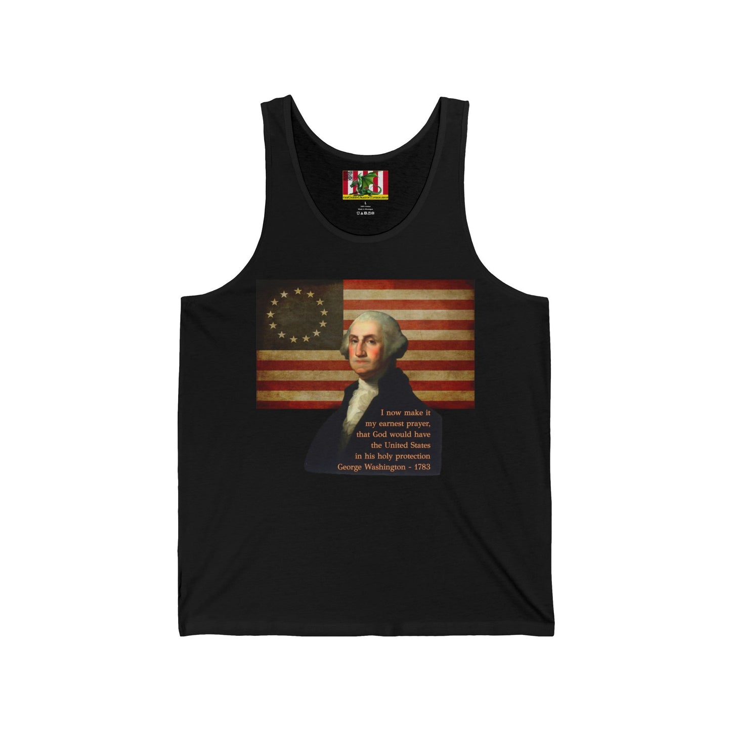 Washington's Earnest Prayer Unisex Jersey Tank Top by theGreenDragonTavern.shop