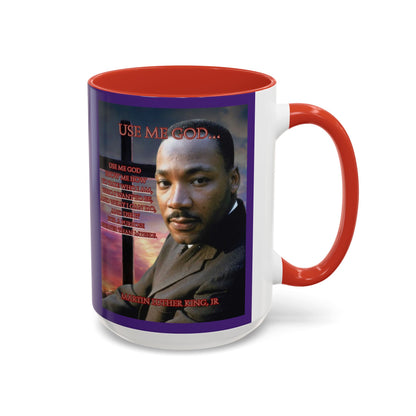 Use Me God, MLK Jr Purple Accent Mug by theGreenDragonTavern.shop