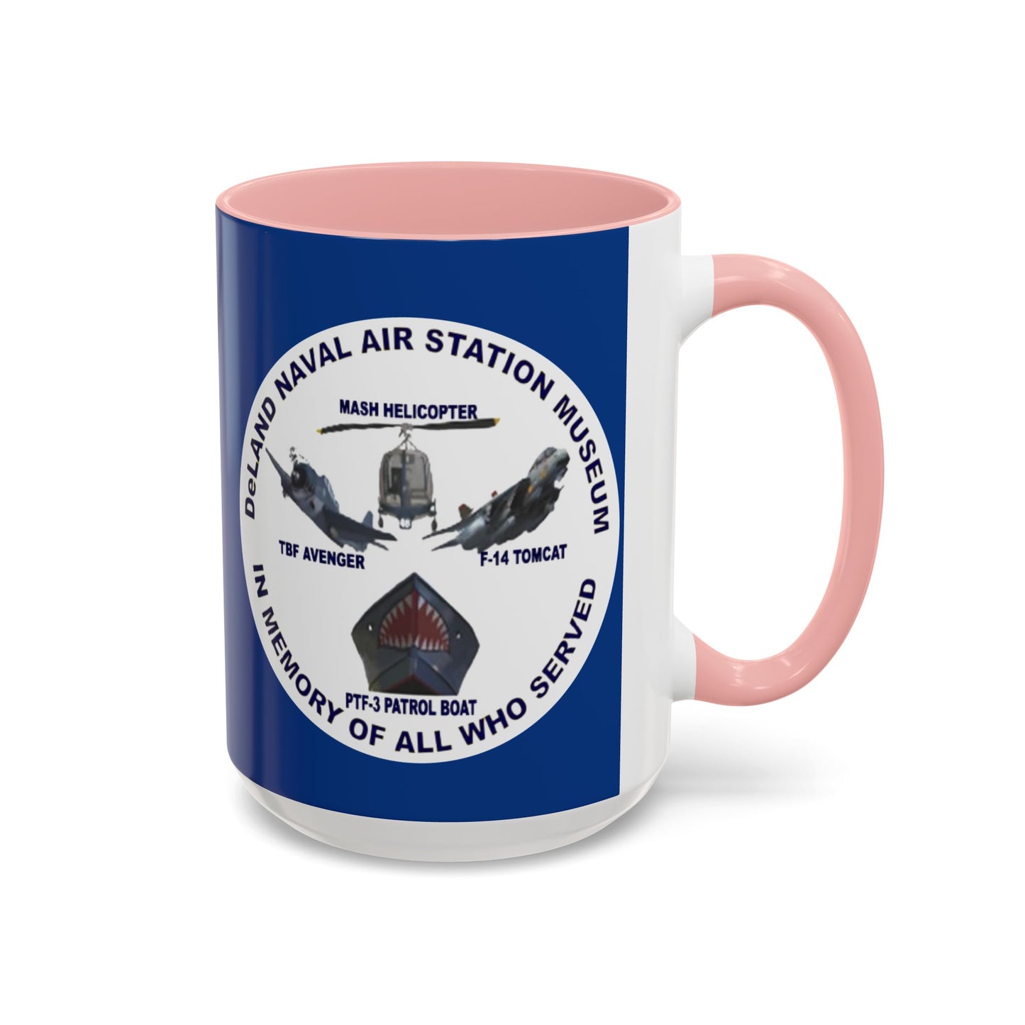 DNASM 2-sided, Founding & Student Art w/WhiteBG Dark Blue Accent Mug by theGreenDragonTavern.shop