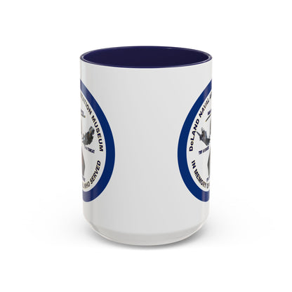 DNASM Student Art Navy Frame White Accent Mug by theGreenDragonTavern.shop