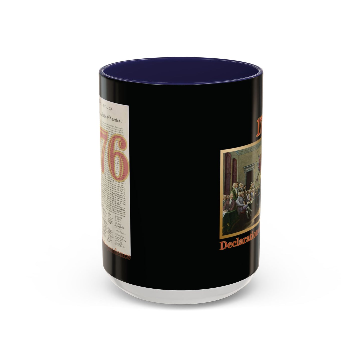 Declaration of Independence Black Accent Mug by theGreenDragonTavern.shop
