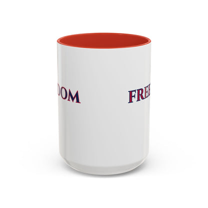 Freedom, White Accent Mug by theGreenDragonTavern.shop