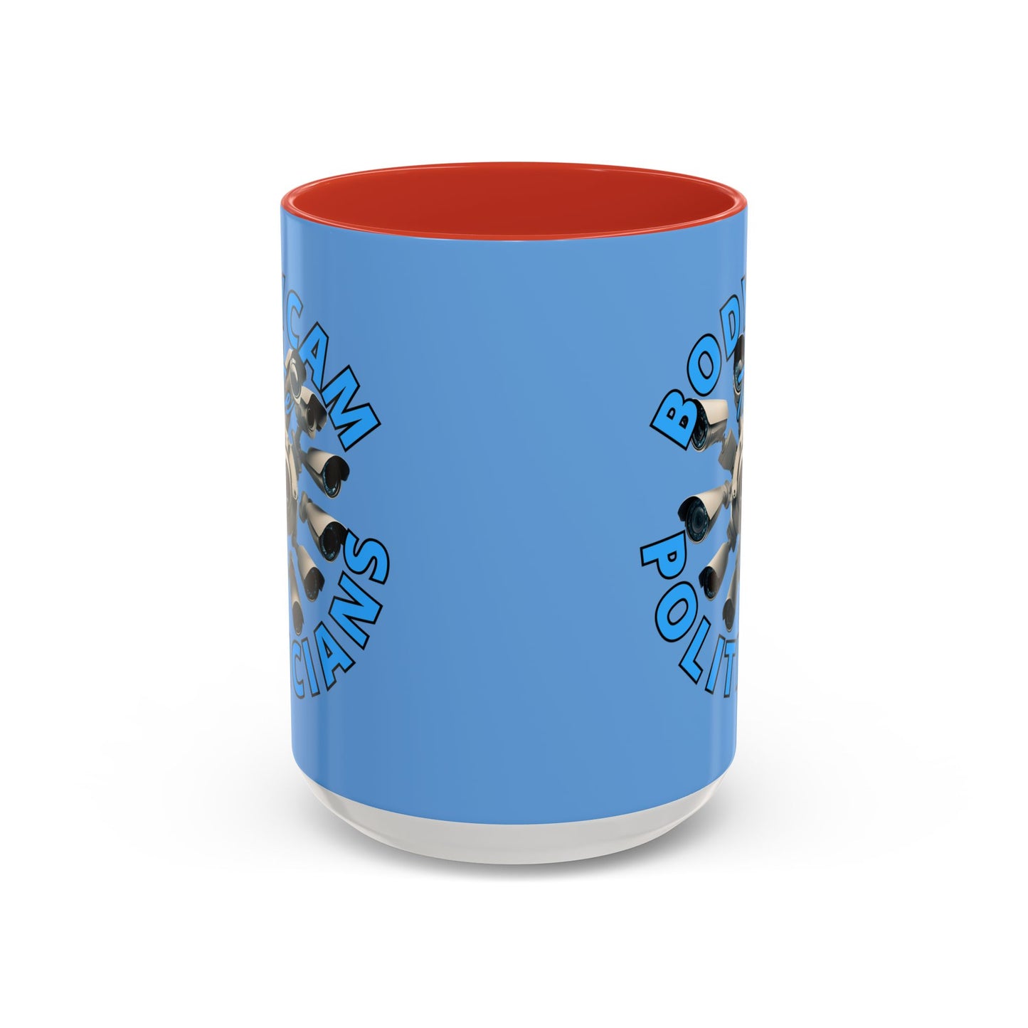 Bodycam the Politicians Cameras Blue Accent Mug by theGreenDragonTavern.shop