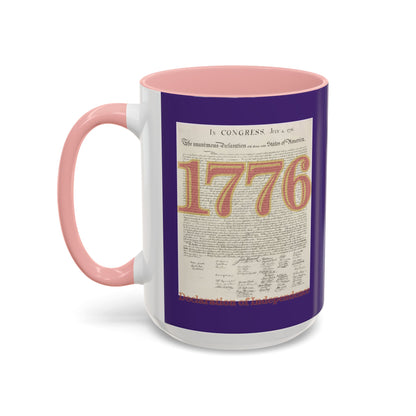 Declaration of Independence Dark Purple Accent Mug by theGreenDragonTavern.shop
