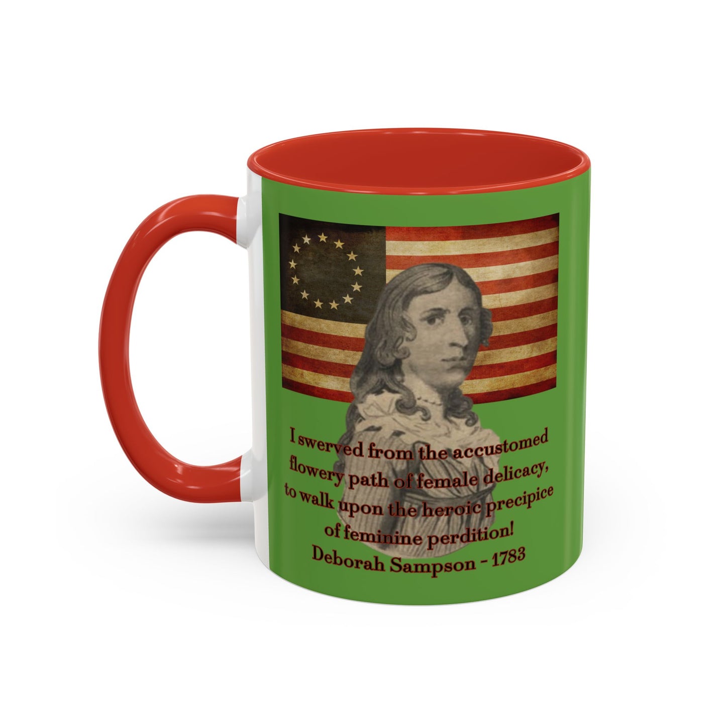 Deborah Sampson, America's Mulan Green Accent Mug by theGreenDragonTavern.shop
