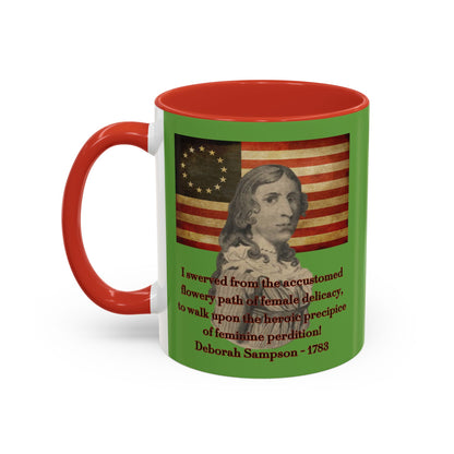 Deborah Sampson, America's Mulan Green Accent Mug by theGreenDragonTavern.shop