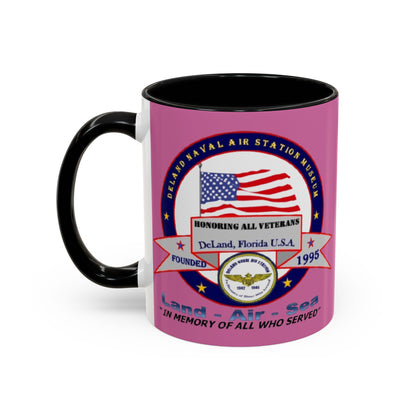 DNASM 2-sided, Founding & Student Art w/WhiteBG Pink Accent Mug by theGreenDragonTavern.shop