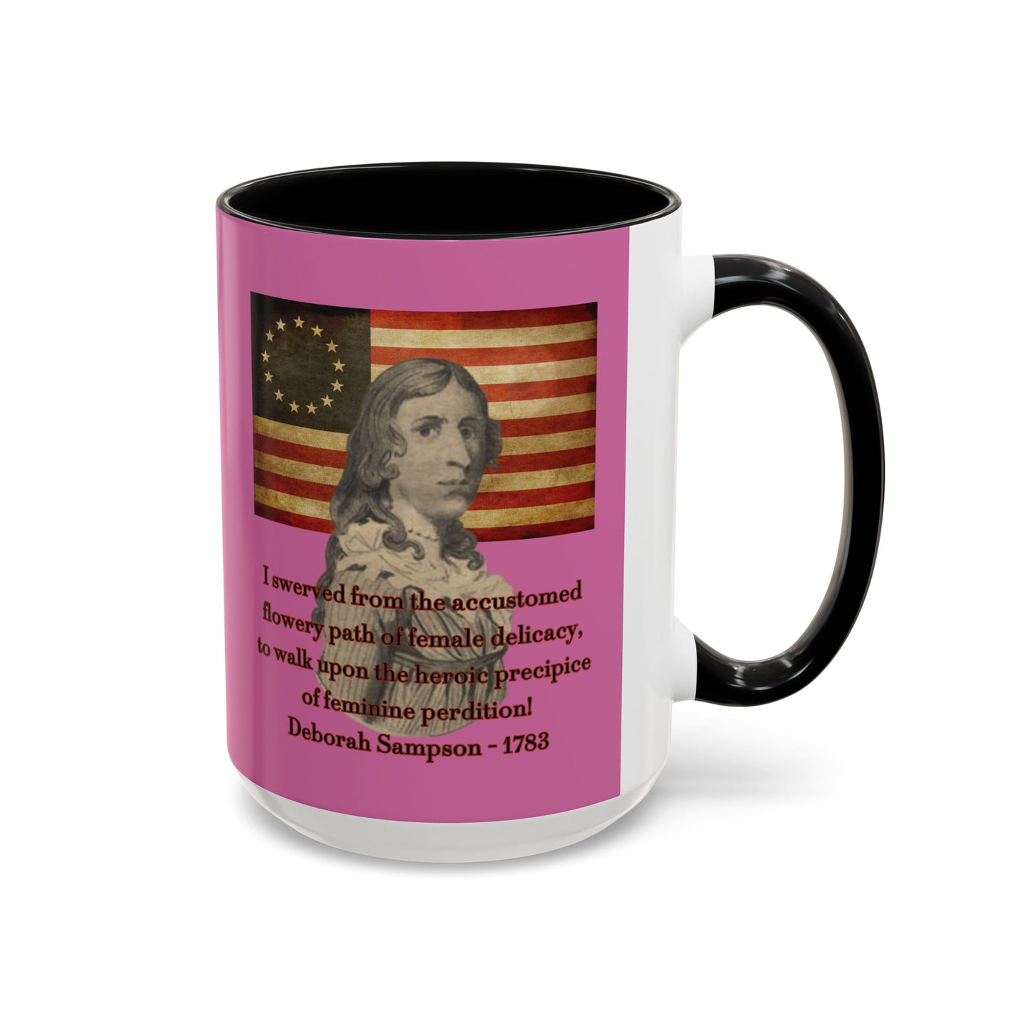 Deborah Sampson, America's Mulan Pink Accent Mug by theGreenDragonTavern.shop